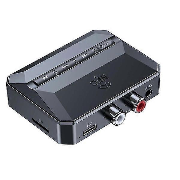 NFC Bluetooth Receiver, Bluetooth 5.3 Aux Adapter for Car, Wireless Audio Receiver for Home Stereo/