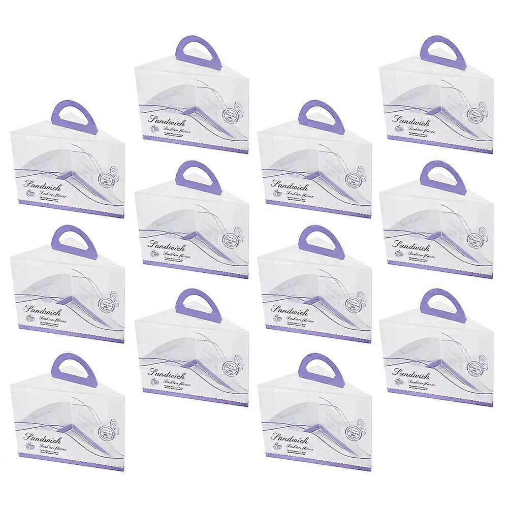Portable Cake Box Transparent Design Protective Packaging For Special Occasions 12Pcs