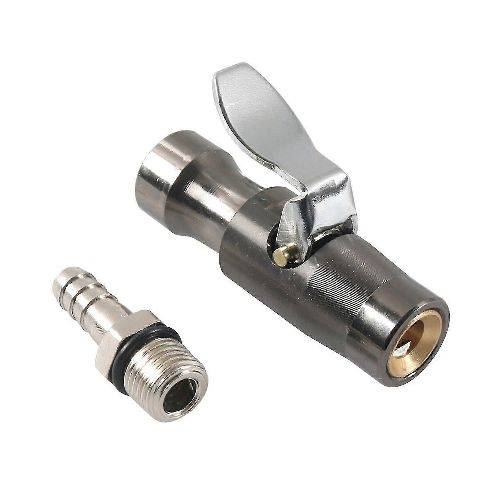Two Jaw Locking Air Chuck 1/4 Inch FNPT Closed Flow Tire Chuck Fit for Inflator Gauge Compressor Accessories No Leakage Matte