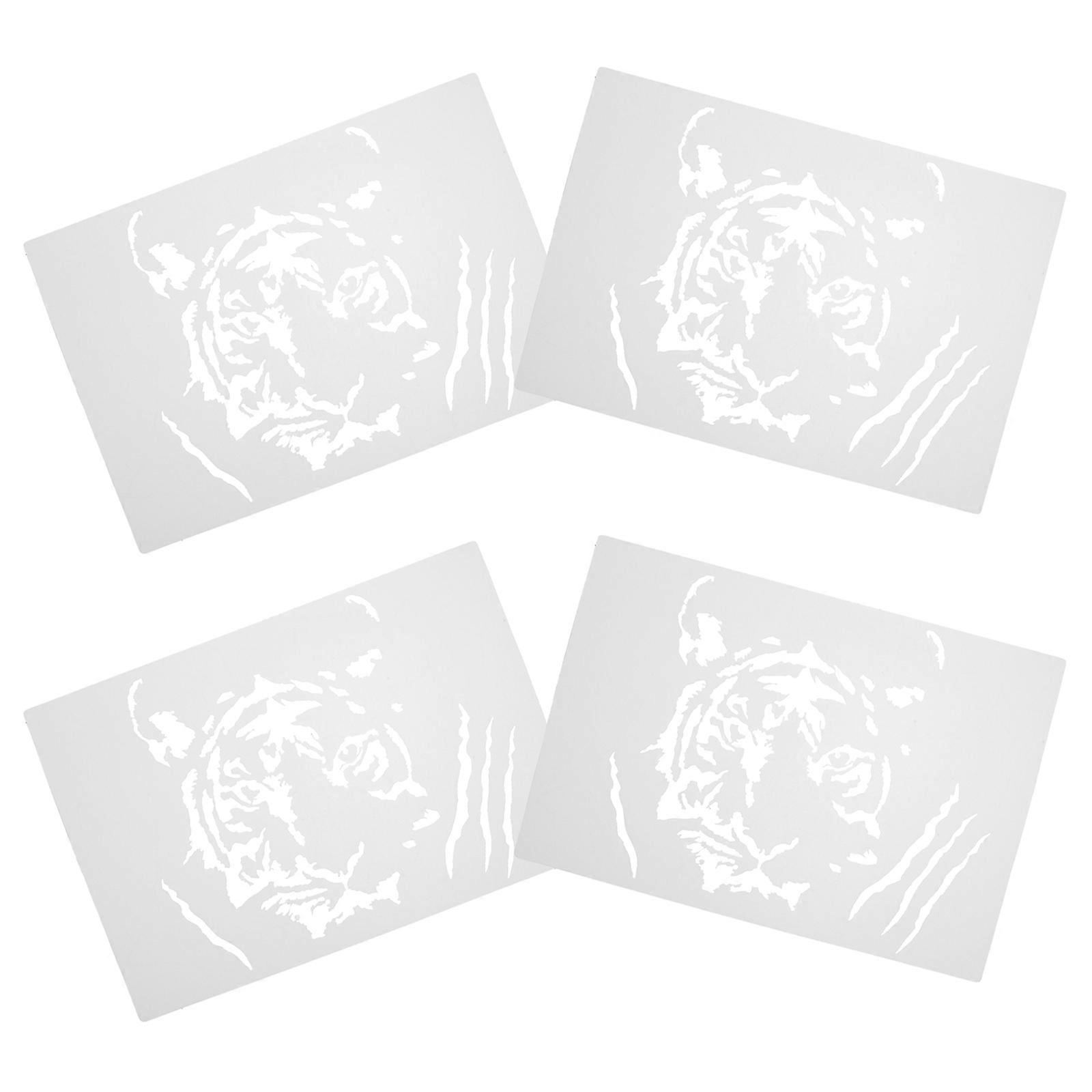 Drawing Painting Stencils Set Transparent Templates For Craft Projects Diary Decoration 26X18X0.1CM 4Set