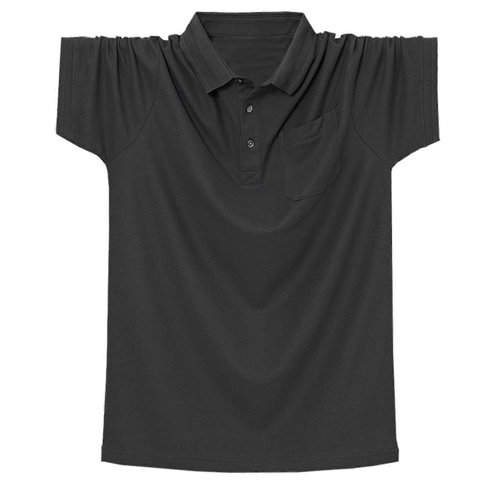 Herren T-Shirt Kurzarm Gestreift Baumwolle Rundhals Freizeit Hemd Kaffee XXL Business Casual Style