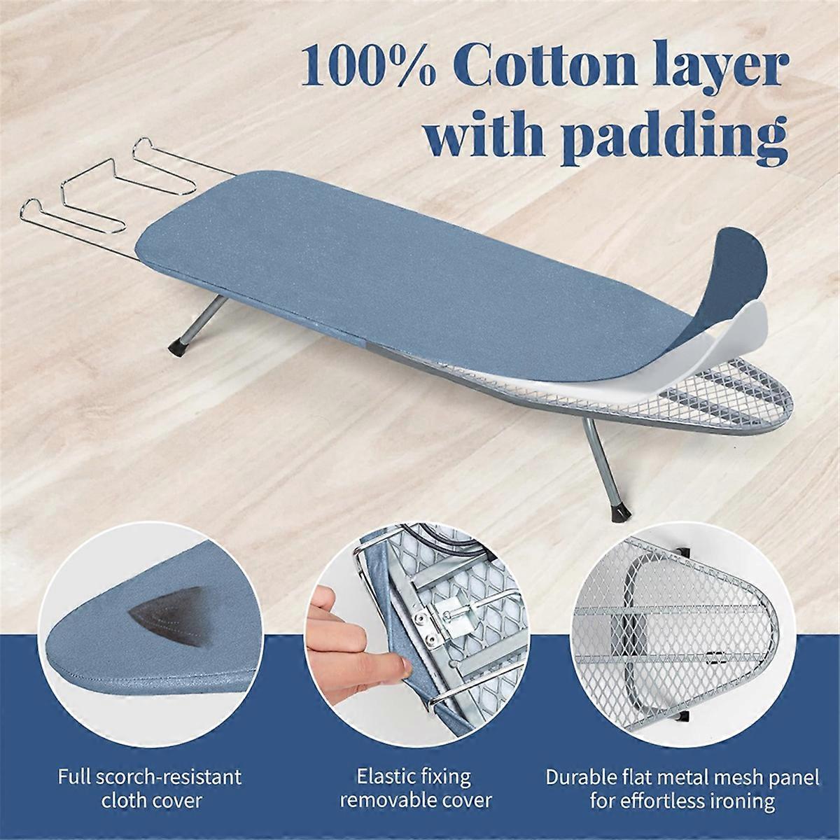 Small Ironing Board Tabletop with Cover and Pad
