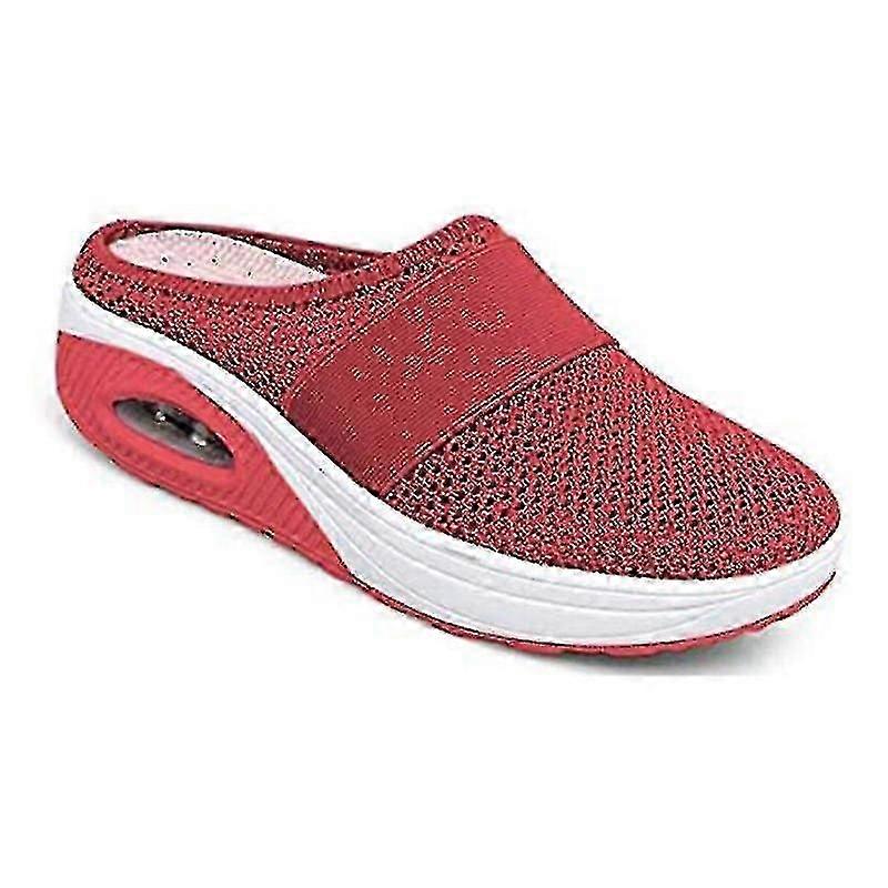 Womens Slip On Walking Shoes With Cushioned Mesh Upper And Platform Sole Comfortable