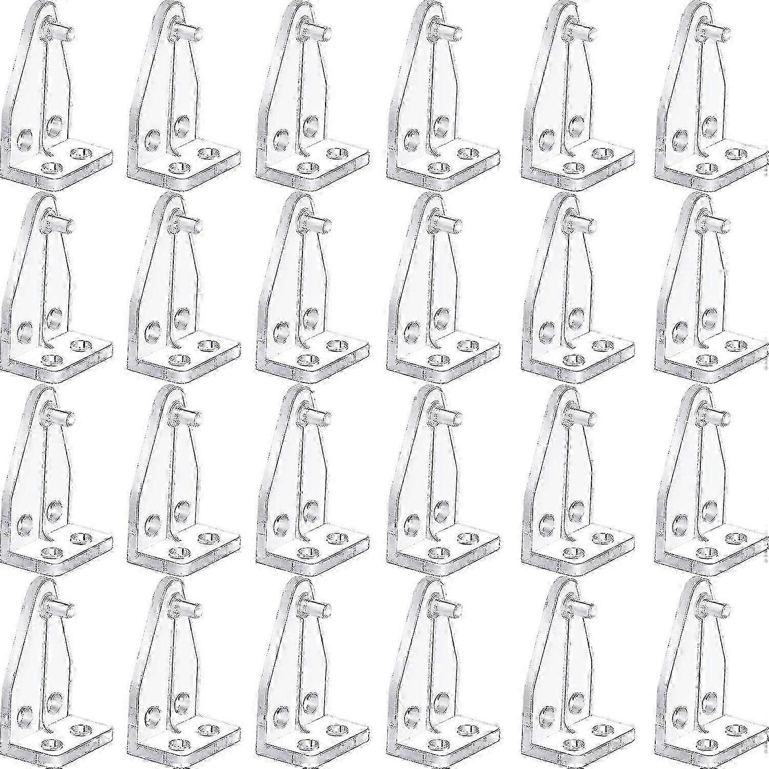 Blind Mounting Bracket Clear Plastic Hook for Home or RV, 1 Inch (40 Count)