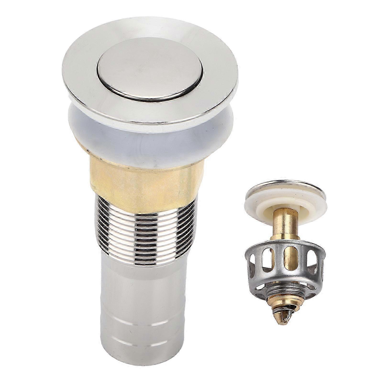 Floor Drain with Strainer and Anti-Clogging Plug, 304 Stainless Steel for RV, Camper, Yacht, Boat