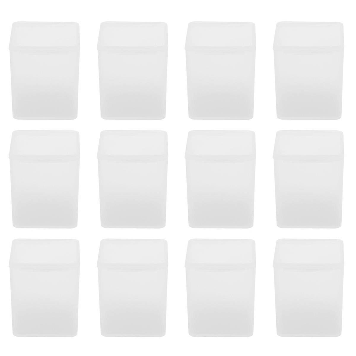 Clear Storage Box Organizer Compact For Beads And Coins 12Pcs