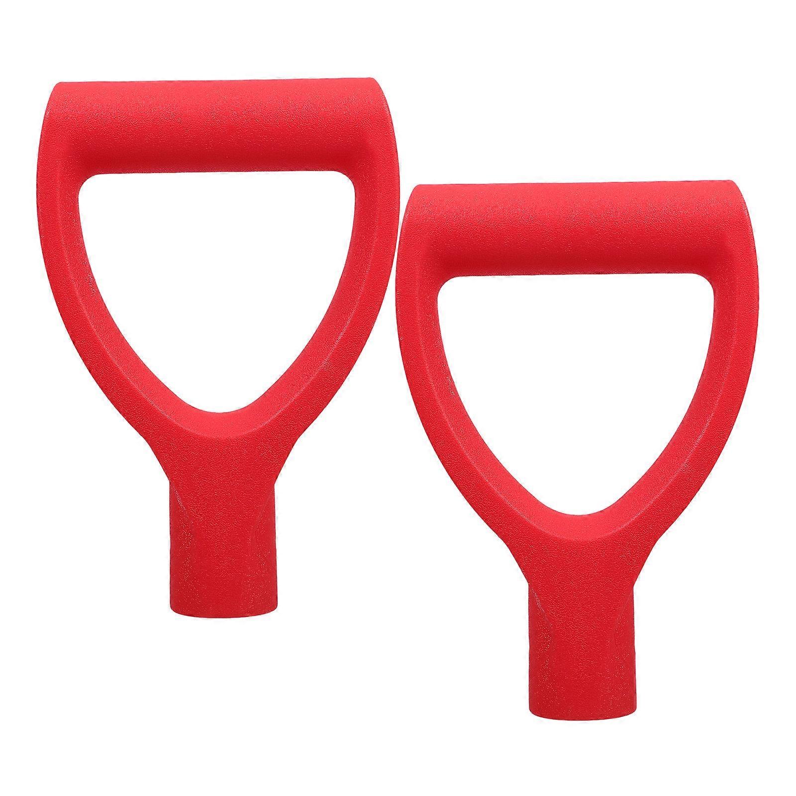 Gardening Tool Handle Secure Connection Raking Tool Red 6.96X4.52X1.38IN 2Pcs