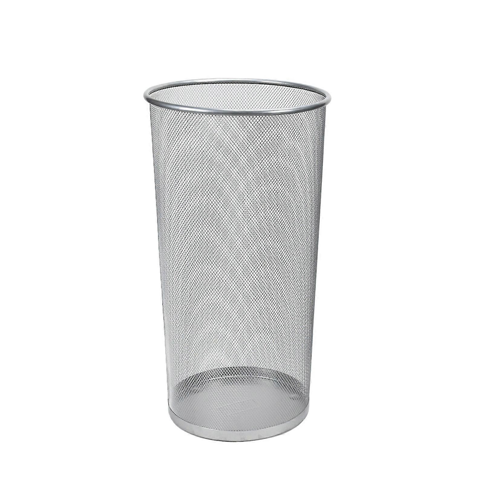 Ventilated Metal Umbrella Storage Container Hollow Pattern Durable Indoor Organizer Holds Up To 15 Umbrellas  silver