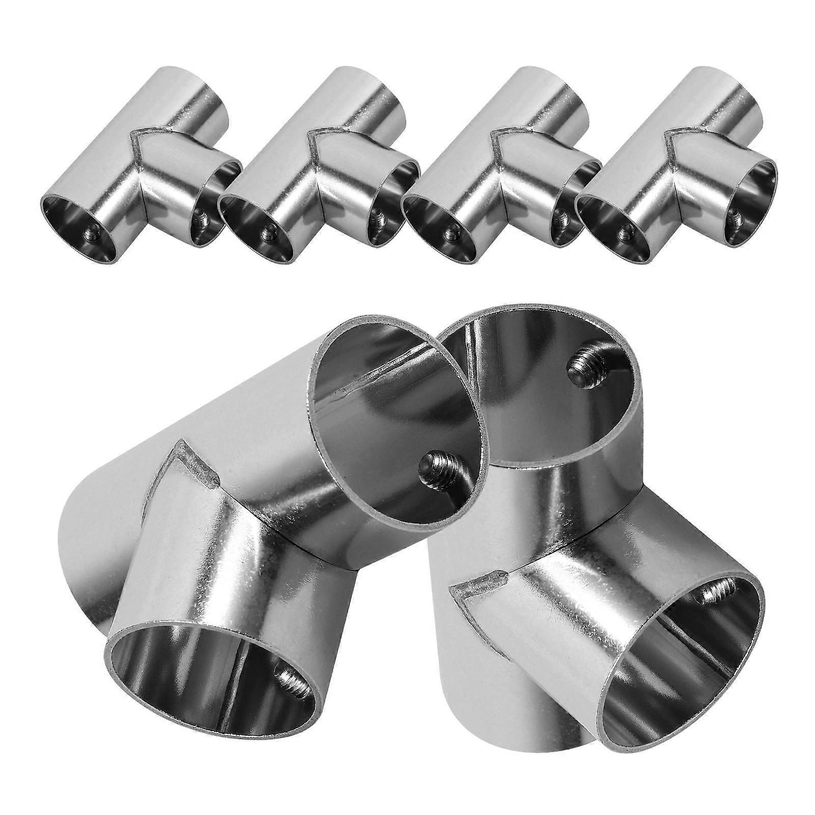 6 Pcs Clamps for Way Pipe Connections, Fence End Fittings, Easy Install Connectors for Sheds and Shelves