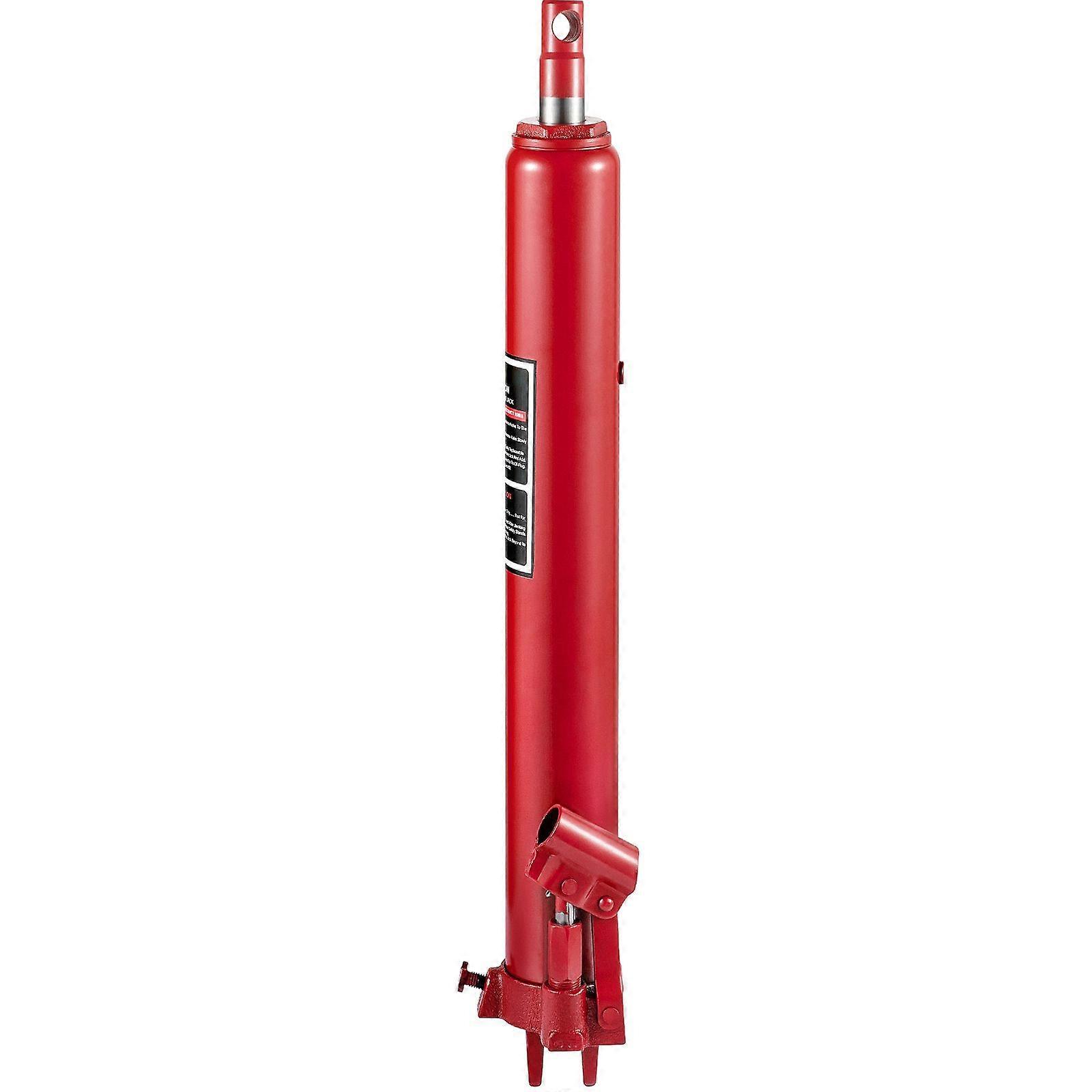 Hydraulic Long Ram Jack, 3 Tons/6600 lbs Capacity, with Single Piston Pump and Clevis Base, Manual Cherry Picker with Handle