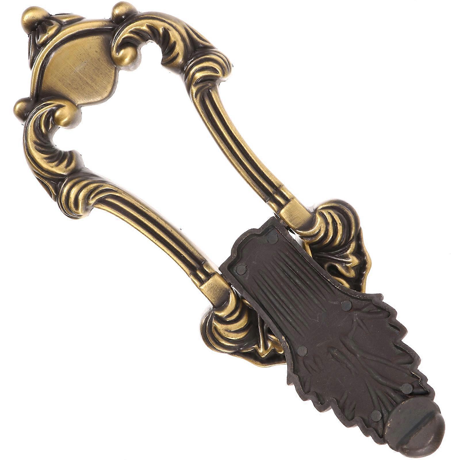 Door Handle Coffee Zinc Alloy Cabinet Door Pulls Featuring Vintage Design and Dual-Use for Home Use