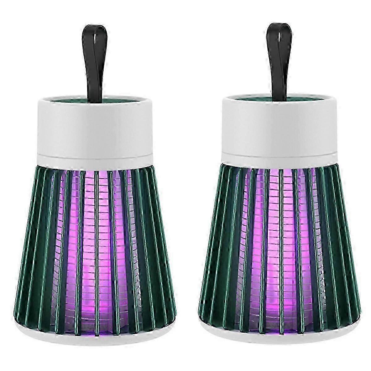 2PCS Mosquito Zapper USB Charing Waterproof Suitable for Home Camping Picnic,A js