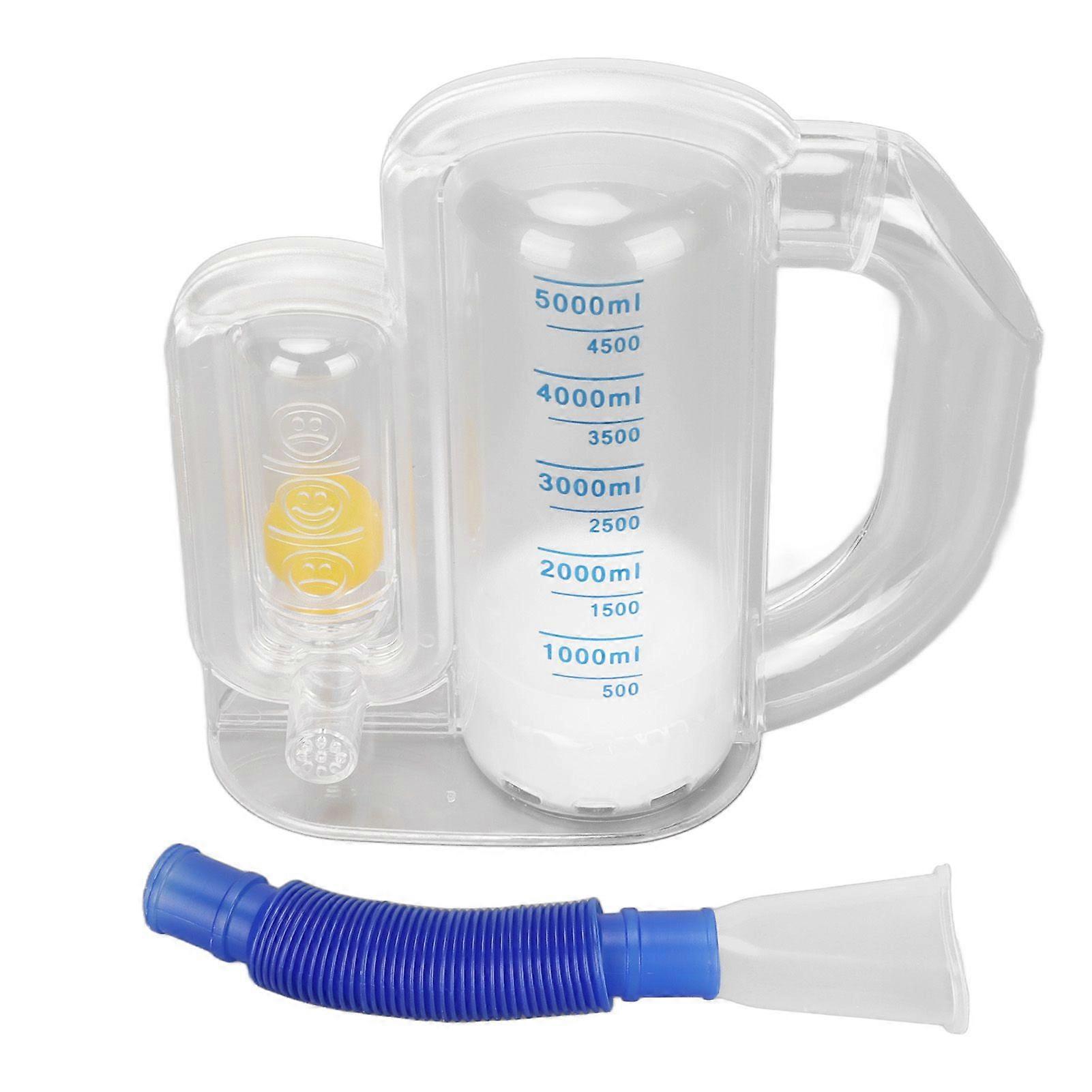 Breathing Exercise Device Deep Breathing Exerciser Lung Capacity Respiratory Therapy 5000mlYMMR)