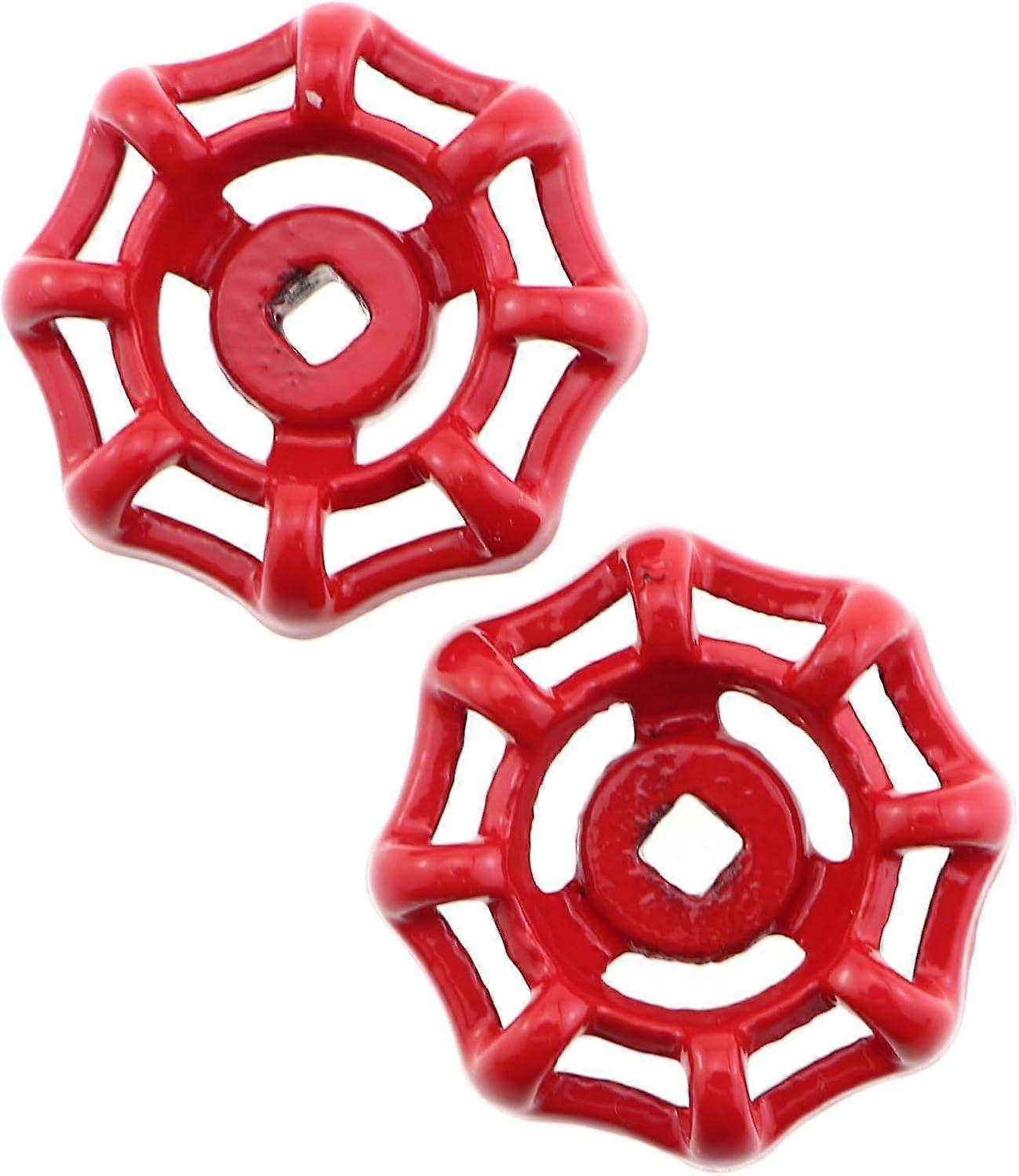 2025年最新モデル2PCS屋外蛇口ハンドル45MMレッドバルブハンドホイールラウンド