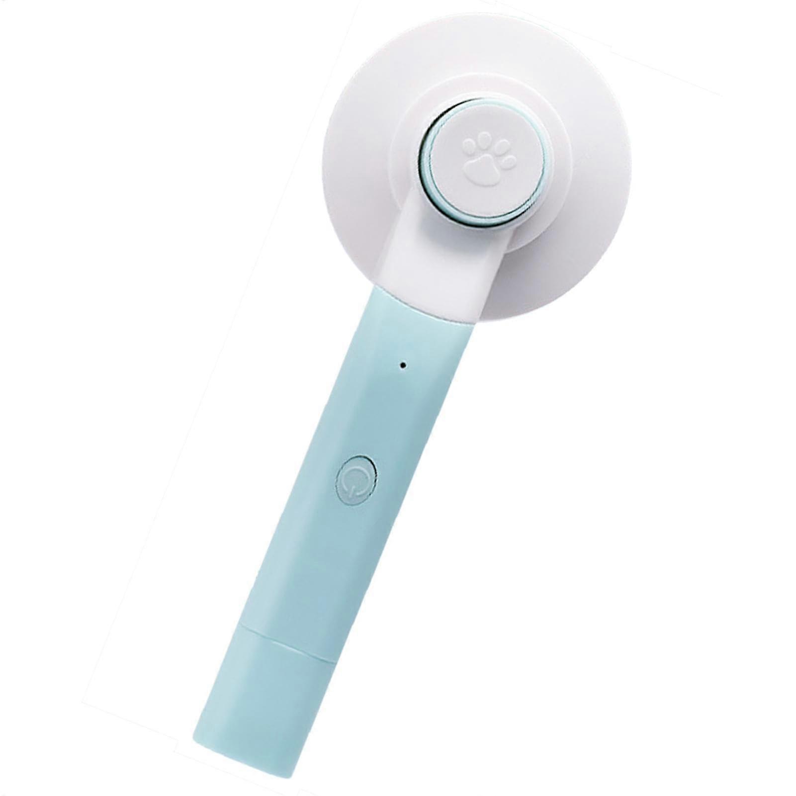 Self-Cleaning Cat Brush and Dog Slicker Comb with Smooth Handle, Nail Grinding Function, Blue Grooming Tool for Pet Care