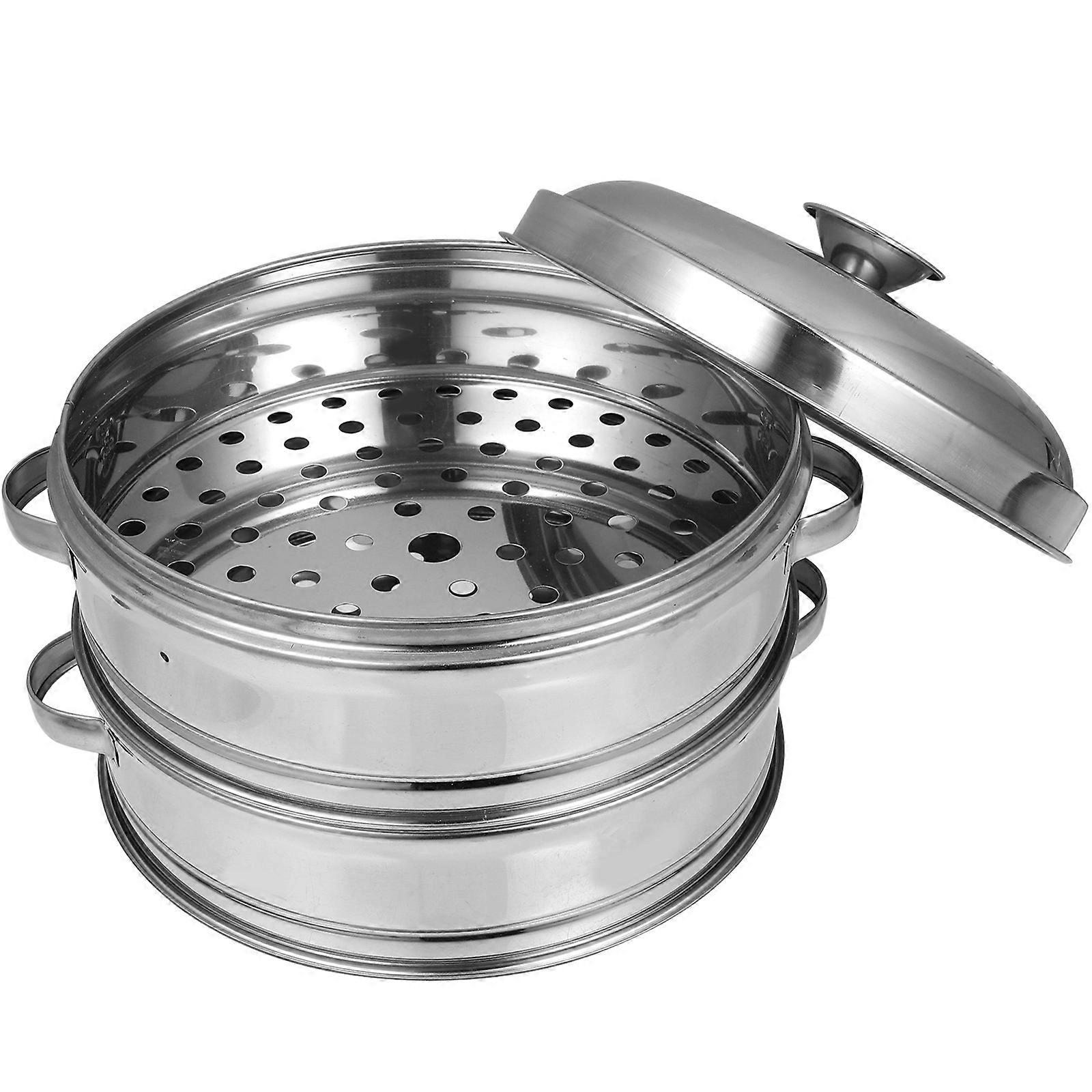 Stackable Steamer Basket with Lid – Food Steamer Pot for Dumplings, Fish, and Vegetables to Retain Nutrients