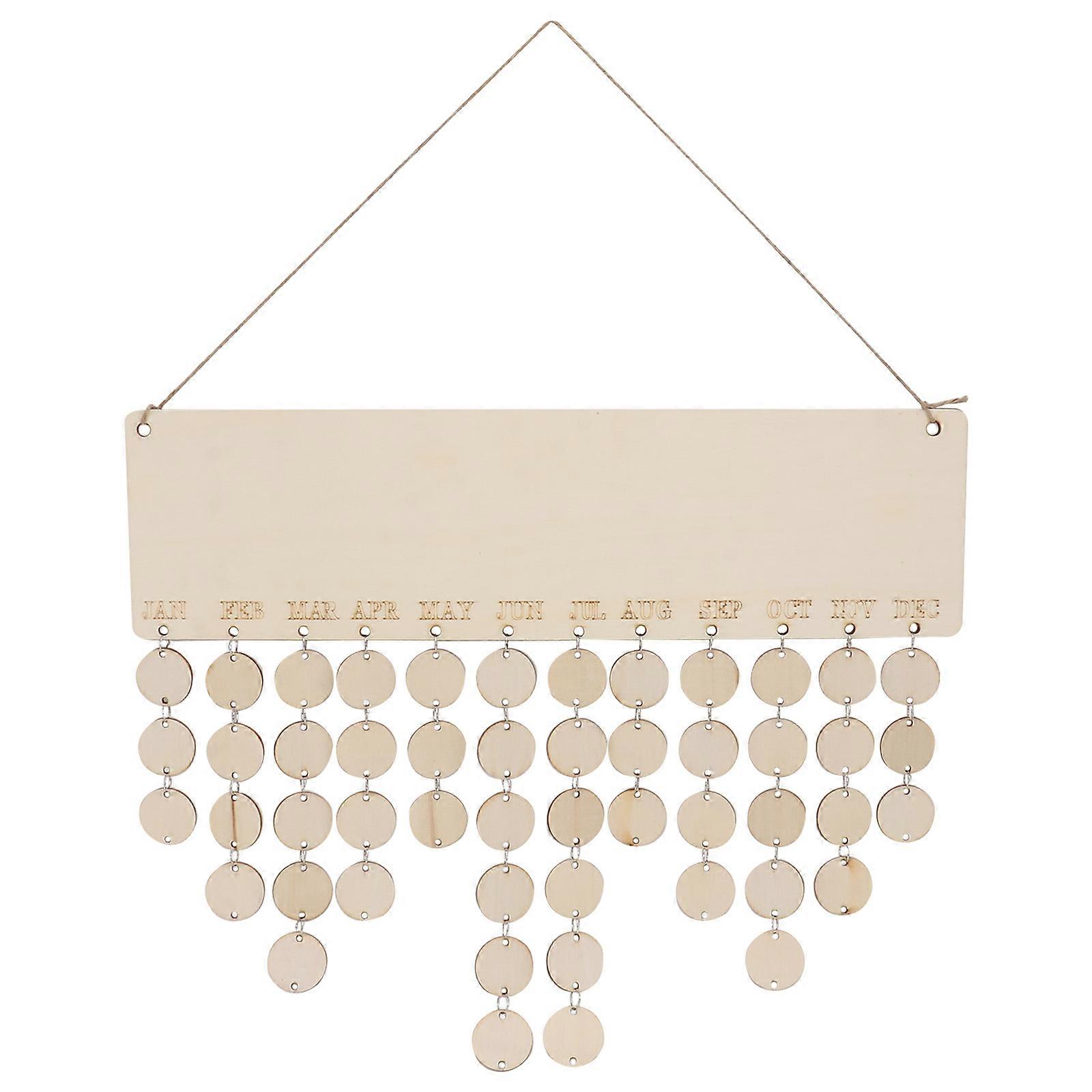 Date Wall Decor Countdown Calendar Board Rectangular Shape Diy Assembly Important Dates Remind 40X11CM 1 Set