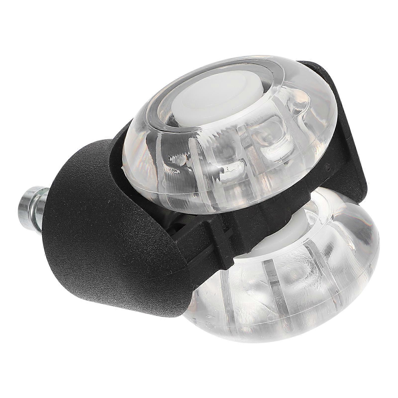 Transparent Double Wheel Swivel Casters for Office & Gaming Chairs – Heavy Duty, Noiseless Glide, Easy Replacement