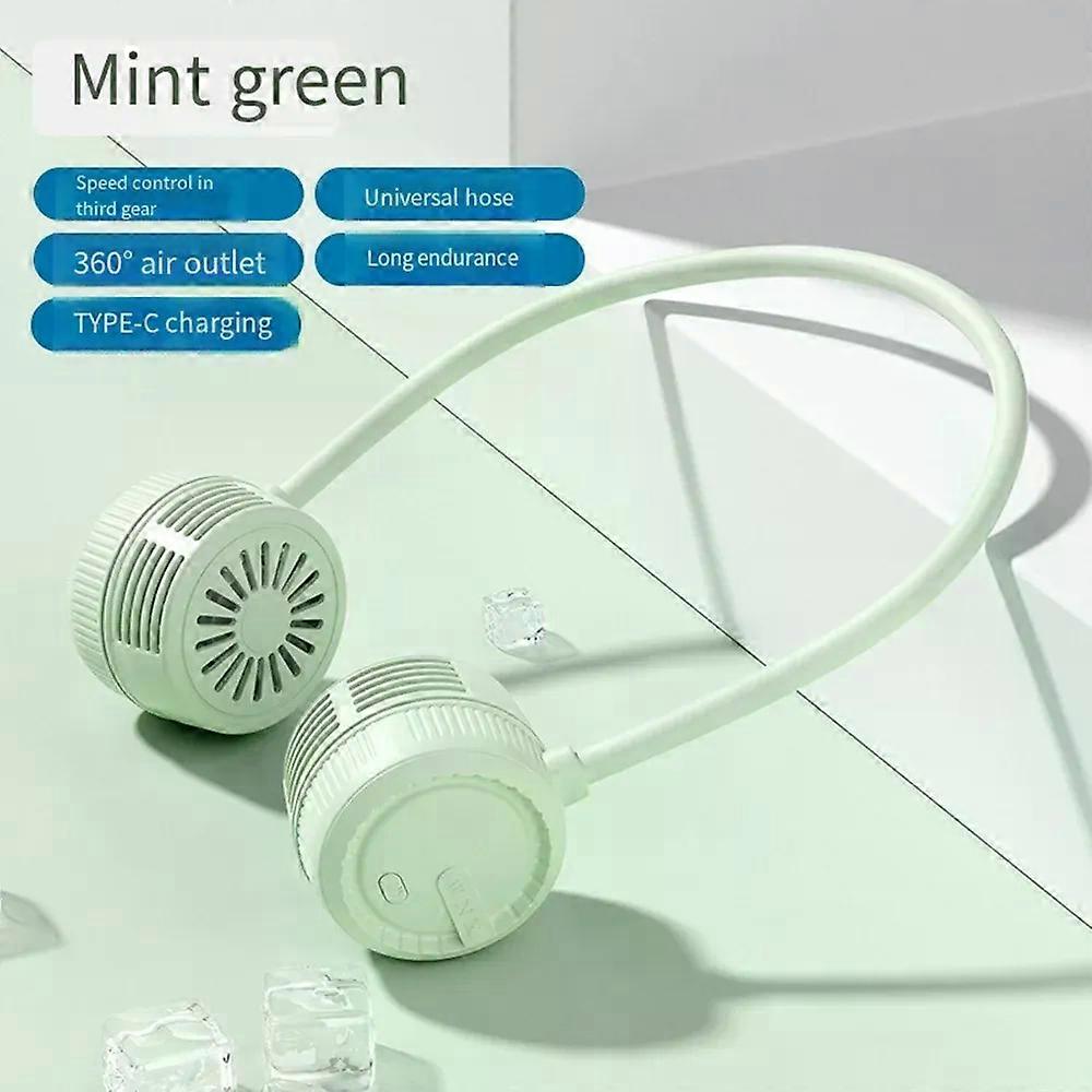 Portable Neck Fan, Hands Free Bladeless Fan, 1000mAh Battery Operated Wearable Fan, 360 Bendable 3 Speeds Rechargeable Fan