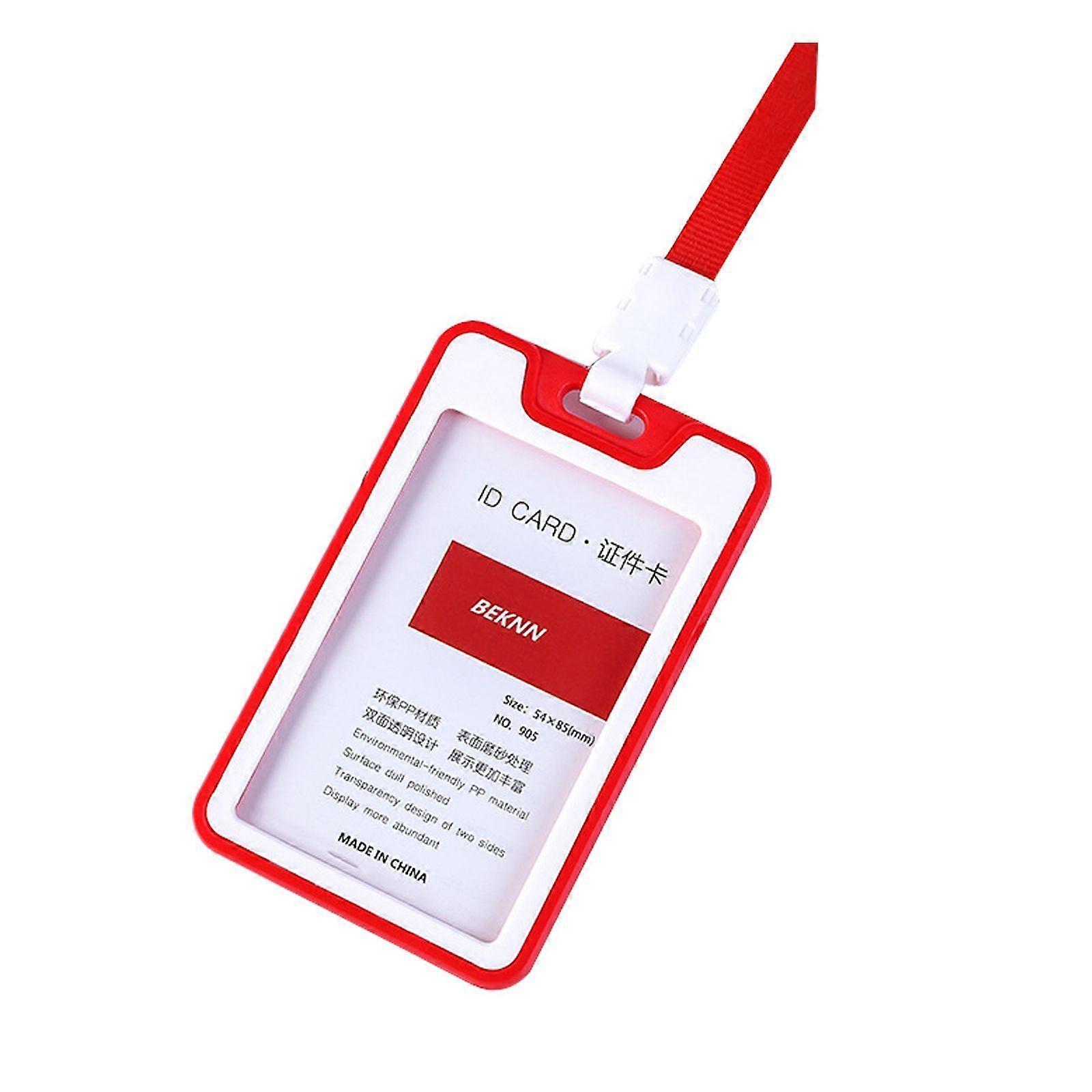 ID Card Covers Kit with Lanyards Non-scratch Waterproof Fit for Most Bus Cards
