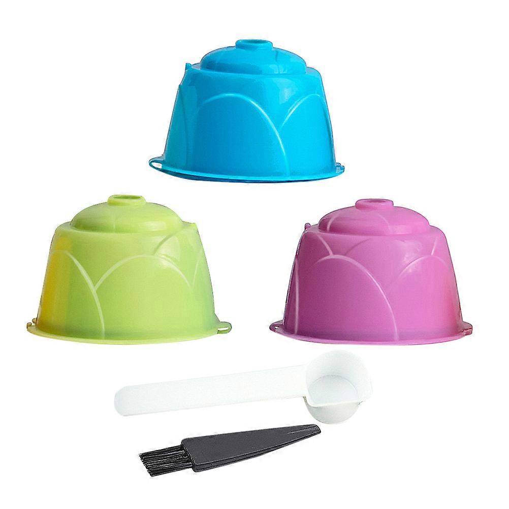 Reusable Coffee Capsule Filter for Gusto Machines – Food Grade PP & Stainless Steel, with Rubber Seal, Includes Spoon & Brush, Available in Pink,