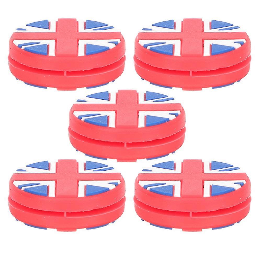 5pcs National Flag Tennis Racket Vibration Dampeners Shock Absorbers for Racket Durable Easy Install Enhanced Play Tennis Accessories