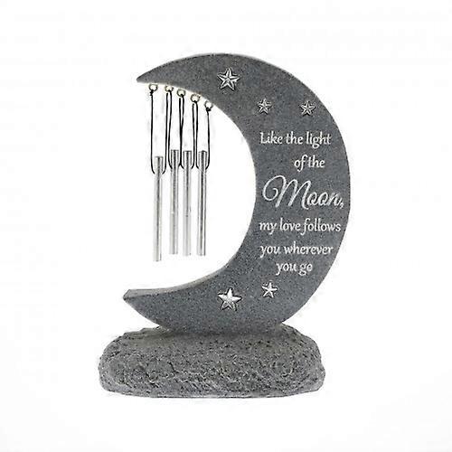 Thoughts Of You Graveside Stone Moon Windchime 22cm