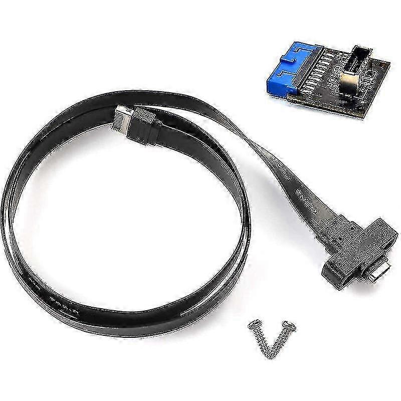 USB 3.1 Type C Panel Extension Cable 50 cm - USB E to Type C Adapter Cable for Fast Data Transfer and Connectivity