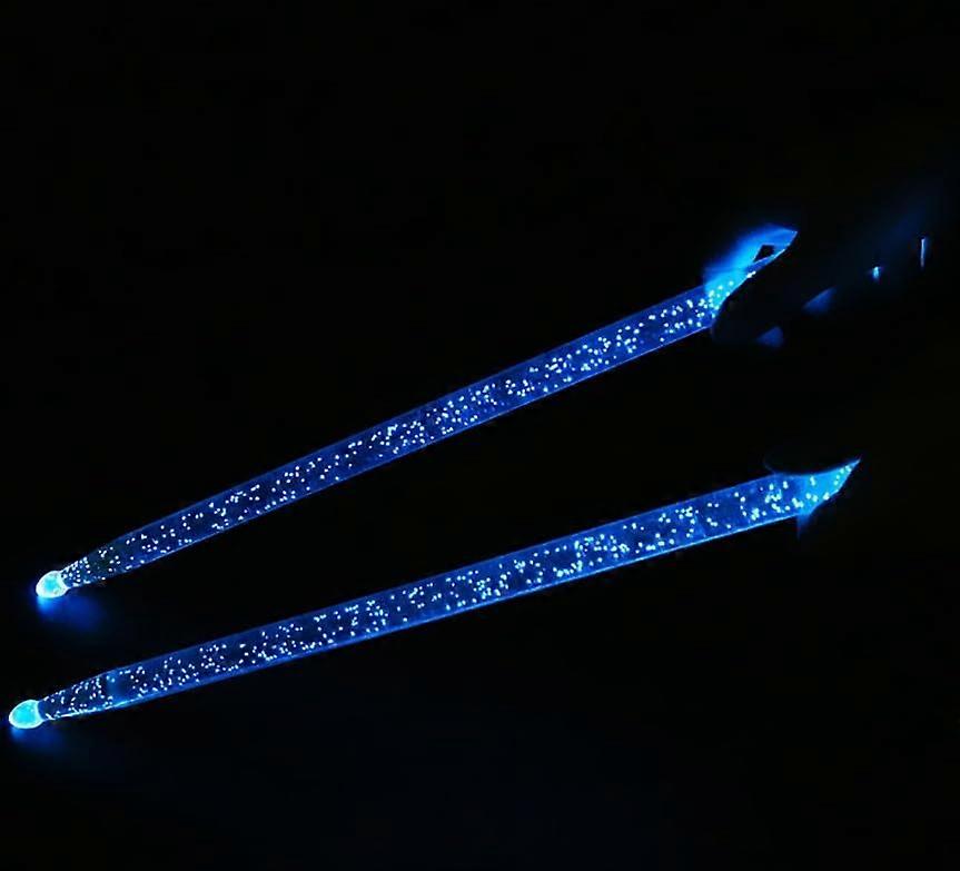 Drumsticks 1 Pair 5A GlowintheDark, Lightweight, Durable Practice and AntiSlip Grip for Drum Parts (Blue) 40.3*1.5 Blue