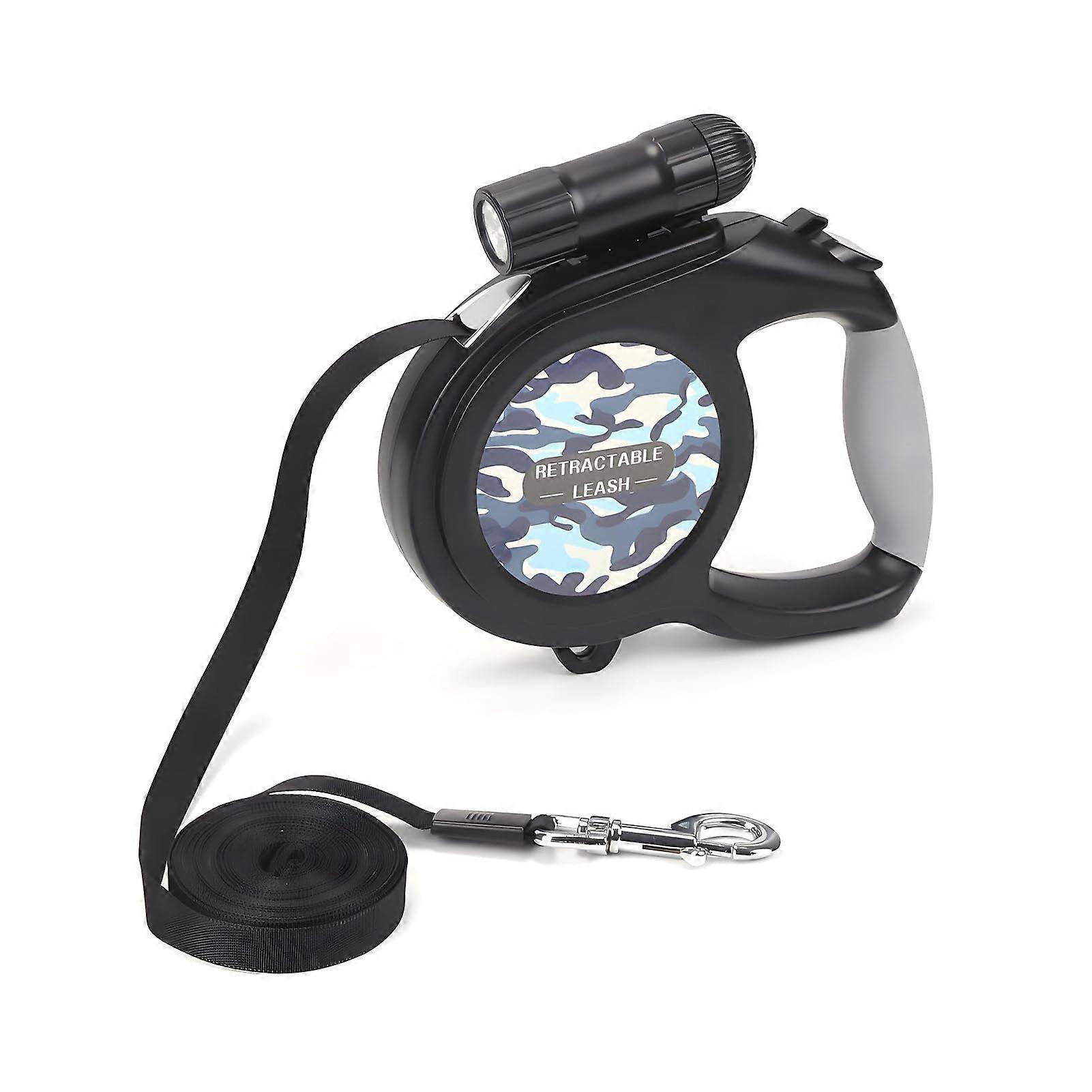 8M Retractable Dog Lead with Removable Torch NonSlip Handle for Small and Large Dogs up to 50 kg