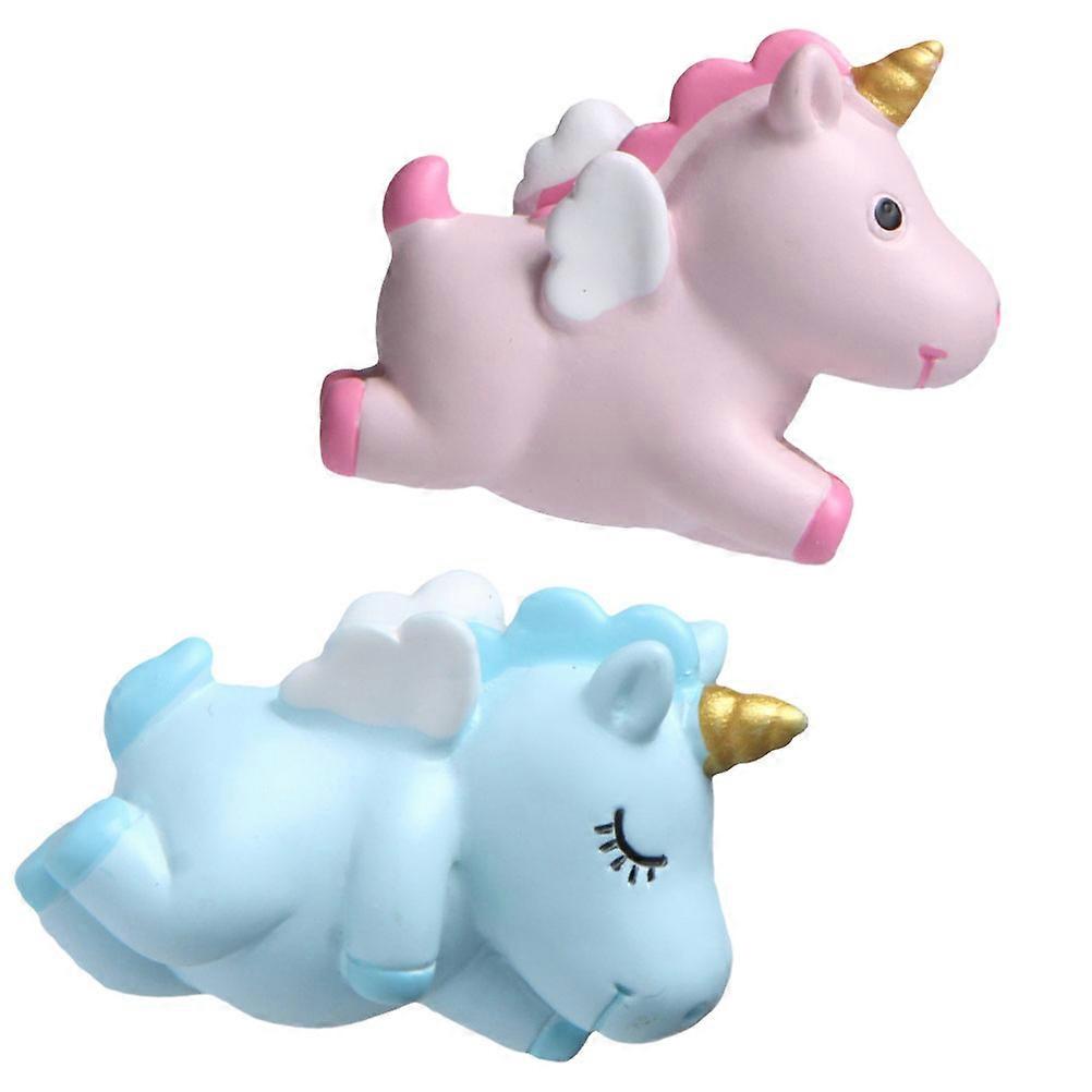 Unicorn Shaped Magnet Resin Fridge Decor Blue Solid Creative Modeling for Home Office
