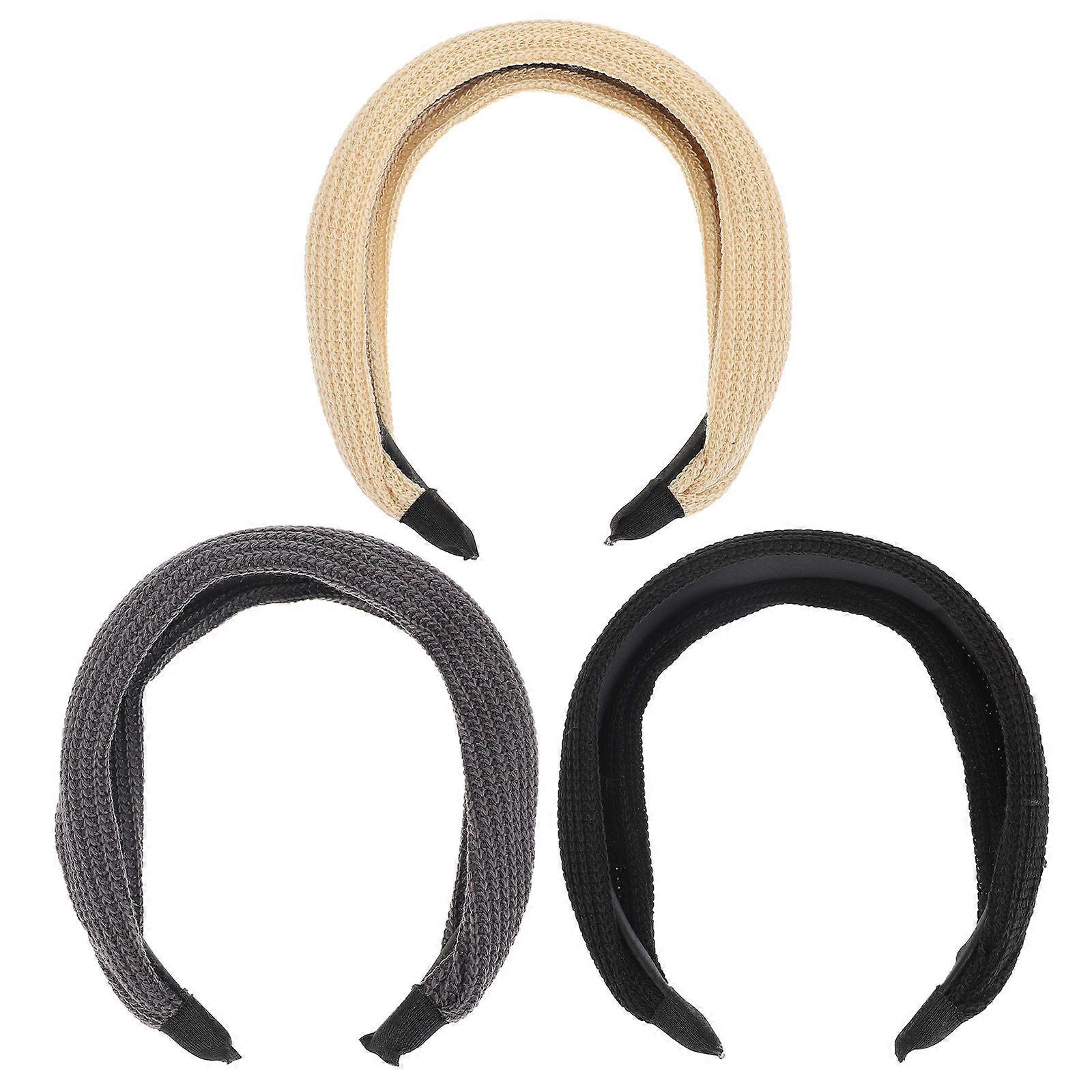 Aesthetic Headbands Plain Color Headband Trip Use 3Pack