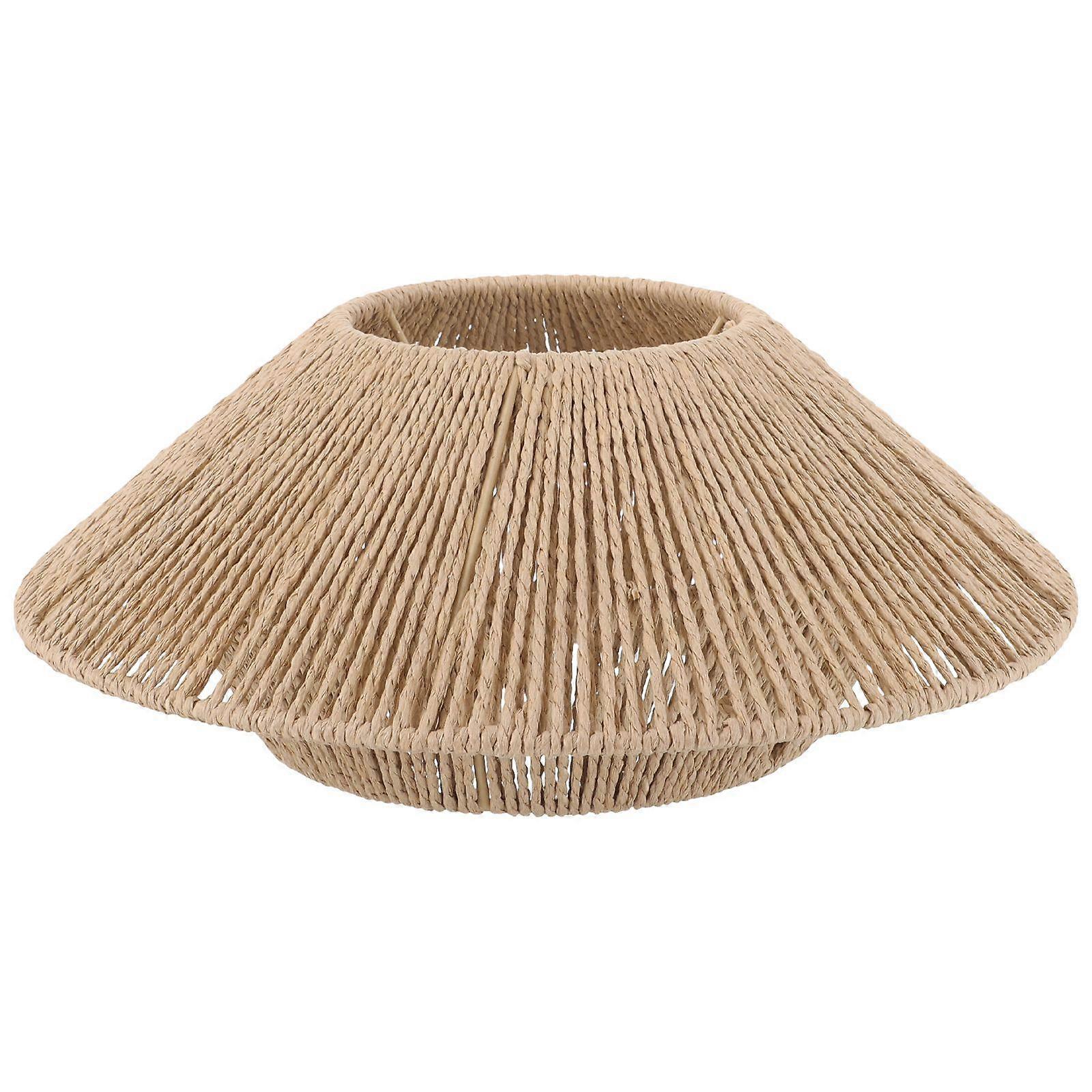 Ceiling Light Shade E27 Socket Indoor Light Cover Simulated Rattan Lamp Shade