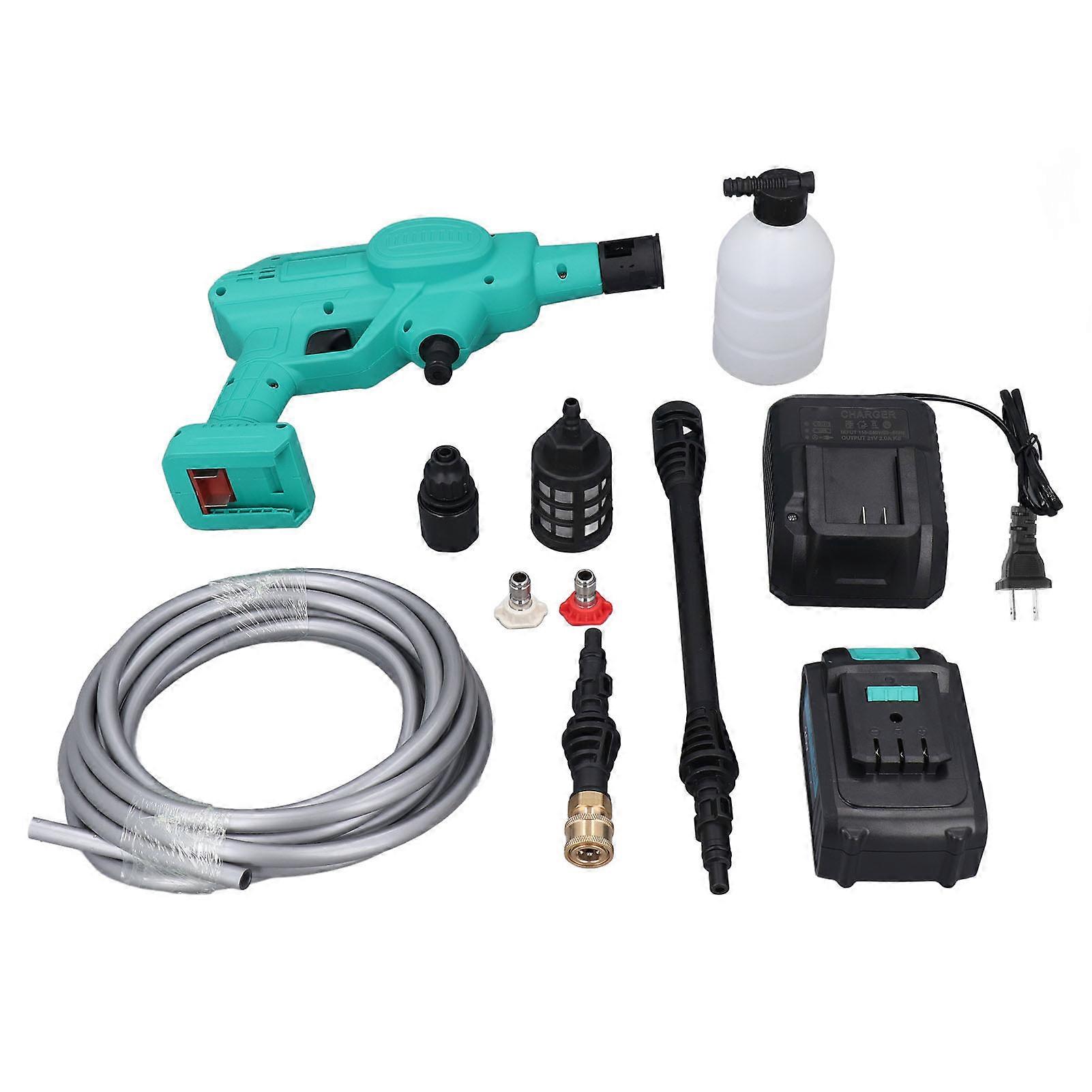 Cordless Pressure Washer 3.5MPa High Pressure 20V 5000mAh Battery Operated Handheld Power Cleaner for Home Floor Car EU Plug 110‑240V