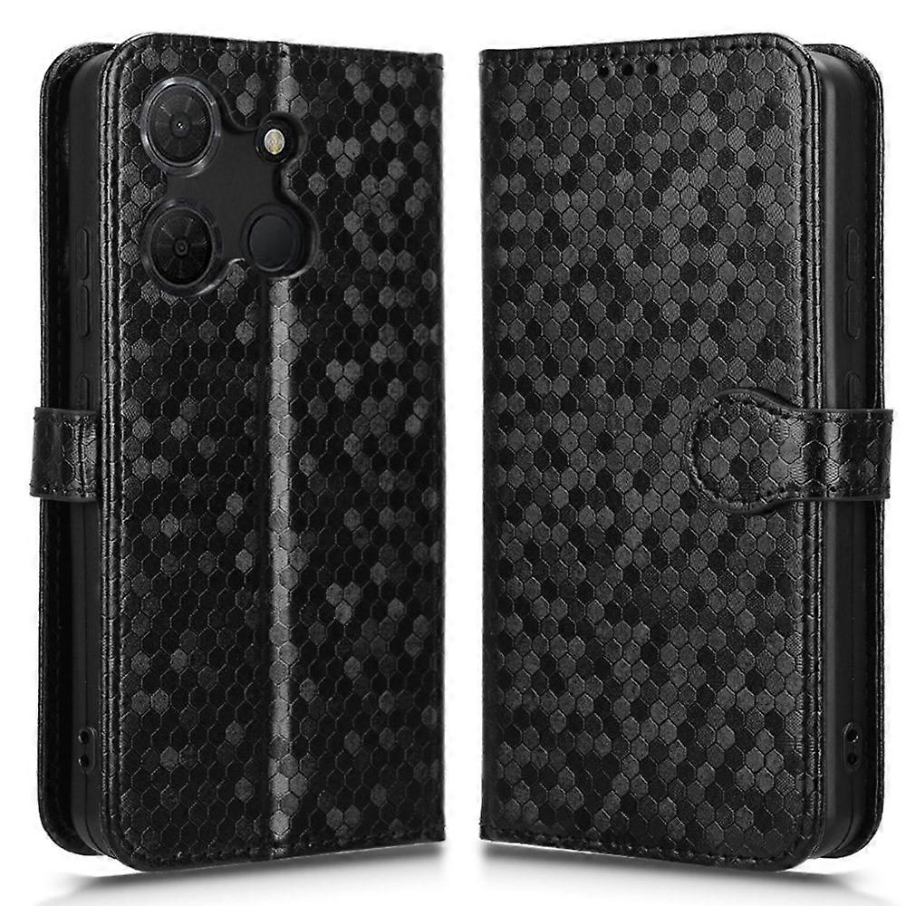 Compatible For TCL 503 Wallet Case Dot Pattern Imprint PU Leather Phone Cover