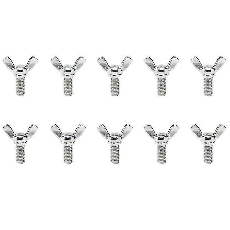 M4 Wing Nuts, 10 Pieces Stainless Steel M4x16mm Butterfly Screws, Hand-Turn Fasteners for Machines and DIY Enthusiasts