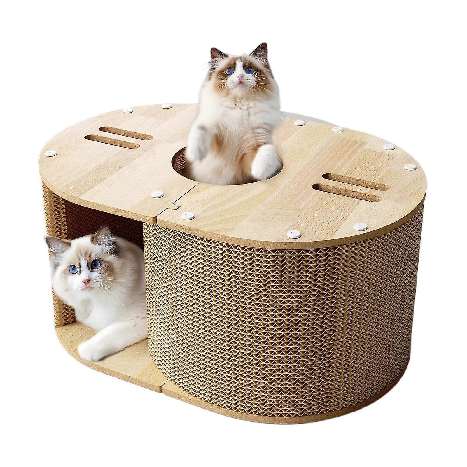 Cat Scratch Lounge Pad, Cat Scratcher Kitten Lounge Scratching Board Durable Cat Scratching Bed BlockFurniture Protector for Small, Medium Pets