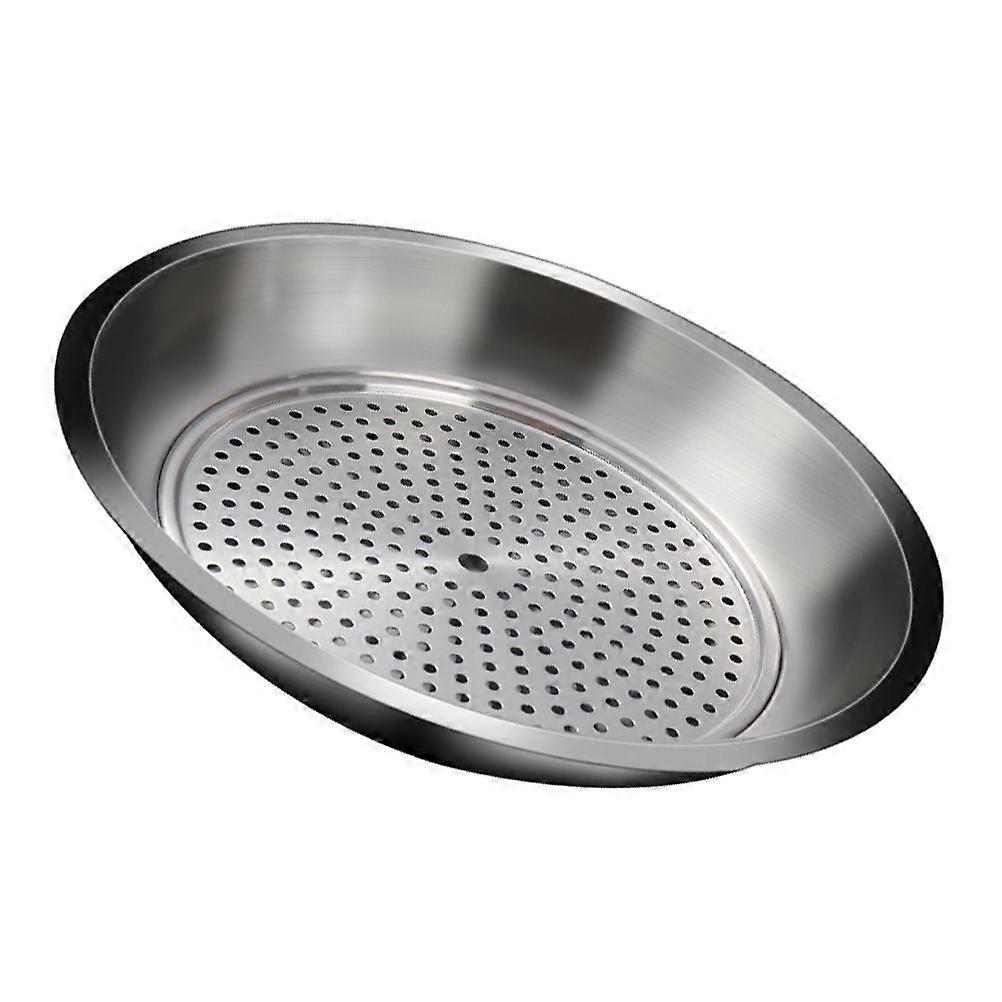 Stainless Steel Dumpling Plate for Storage Use Silver Color Multipurpose Smooth Surface 7 Inch