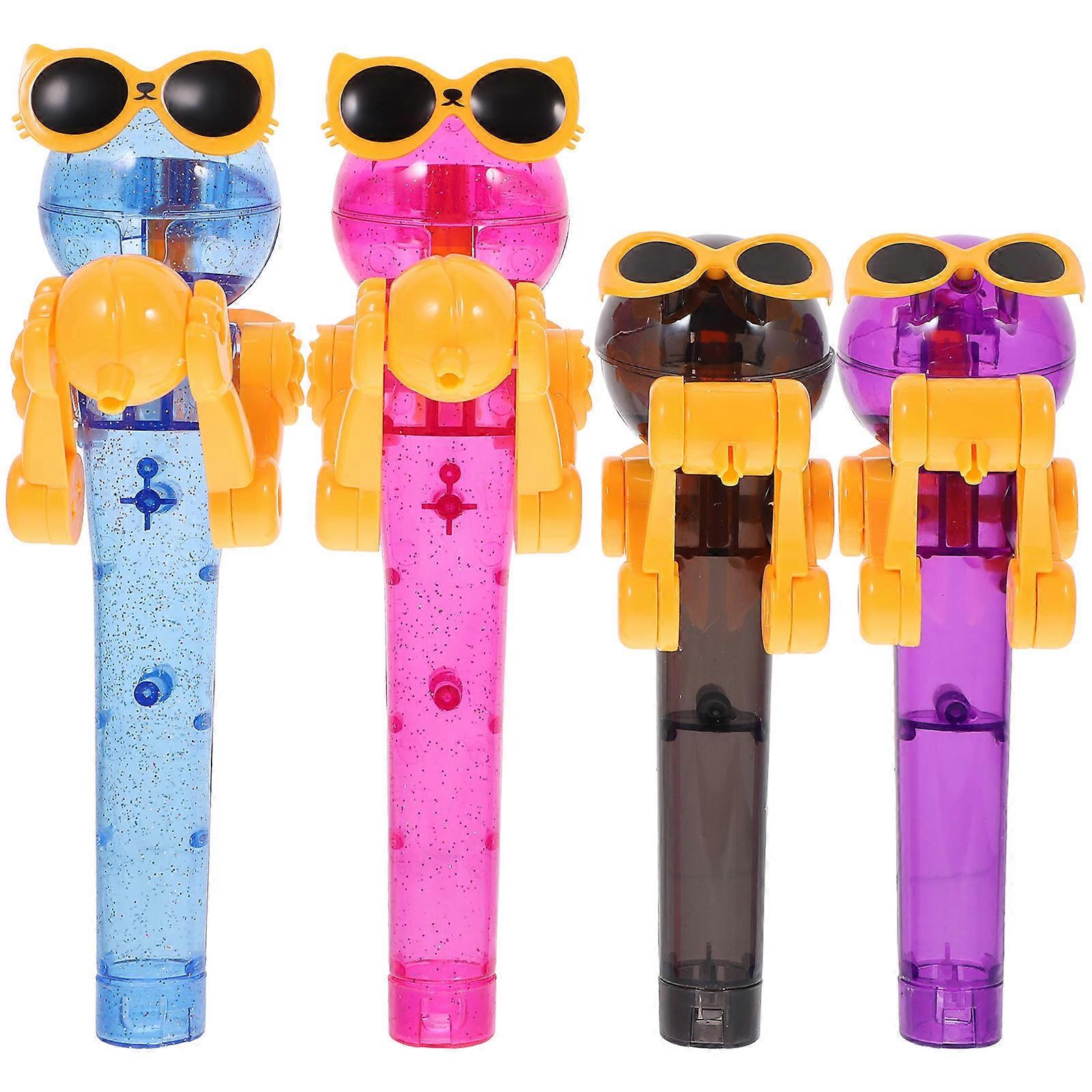 Lollipop Holders Kids Lollipop Robot Toy Assorted Color Birthday Gifts Button-Operated Mouth Opening
