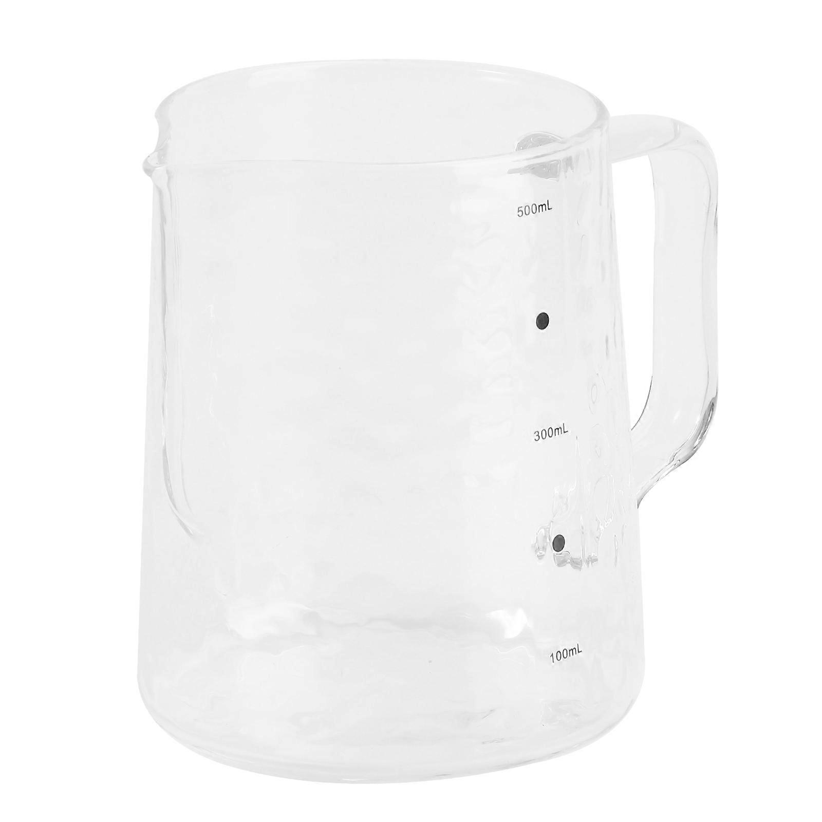 Transparent Glass Measuring Cup with Handle for Home Use Lightweight and 500ml