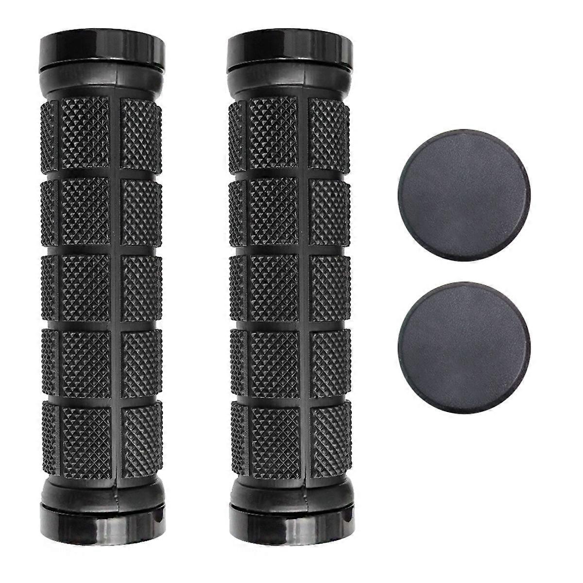 Cycle Handlebar Grips Bike Handlebar Grips Cyclists Biking Black 13.3X3CM High Strength Lightweight Aluminum Alloy Joint Ring 2Set