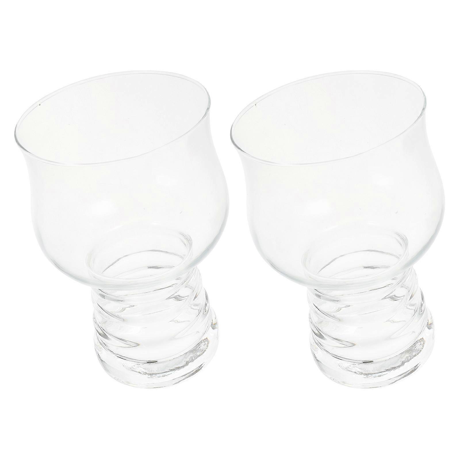 Large Capacity Transparent Beer Glasses for Storage Stylish Design Aroma Presentation 2Pcs