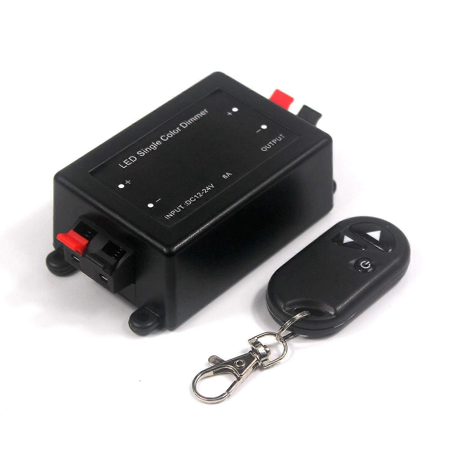 LED Dimmer with RF Remote Control For 12 V DC PWM Controller LED Stripes And Lamps, 8 A Max, Plug And Socket Indoor Use