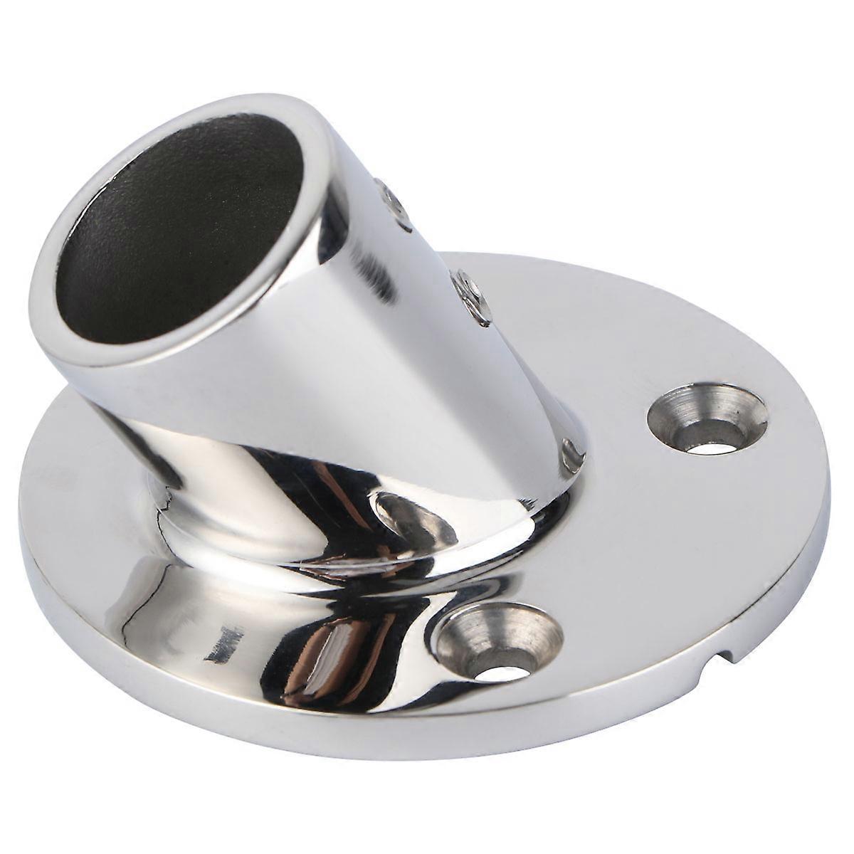 1PC Yacht 60 Degrees Stainless Steel Round Base Part Silver 22mm