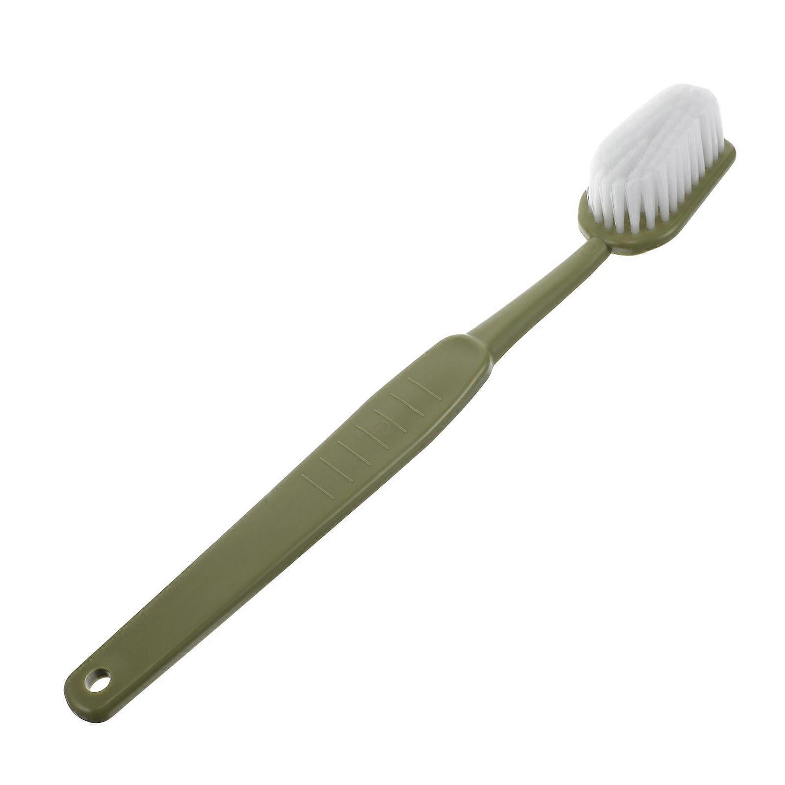 Dark Green Exfoliating Bath Brush with Handle for Cleaning Versatile Large Toothbrush Design 12.5 Inches