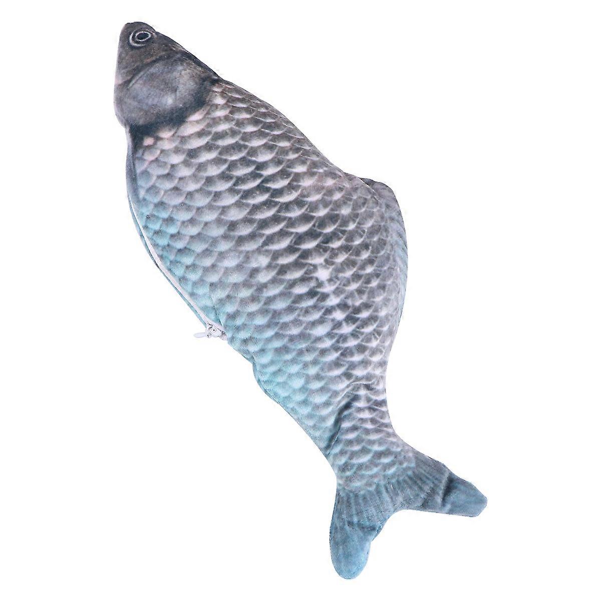 Cat Toy Interactive Recharging Artificial Fish Toy Indoor Play Dark Blue Plush 27x9cm Keeps Cats Excited 1Pack