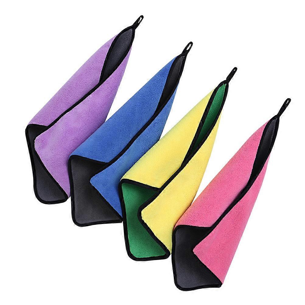 4pcs Coral Fleece Car Wash Towels Super Absorbent & Reusable Microfiber Cloths for Auto Detailing, Vehicle Care & Household Cleaning