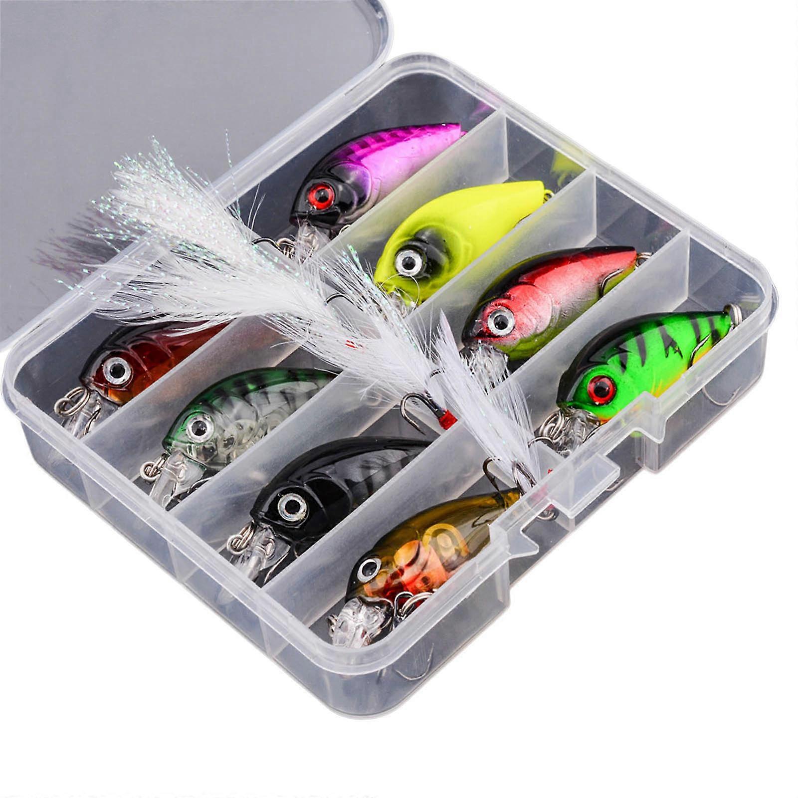 8pcs Minnow Angeln Köder Schwimmende Harte Köder Künstliche Köder Wobbler Crankbait Swimbait Angeln Tackle Köder Langlebig Mehrfarbig