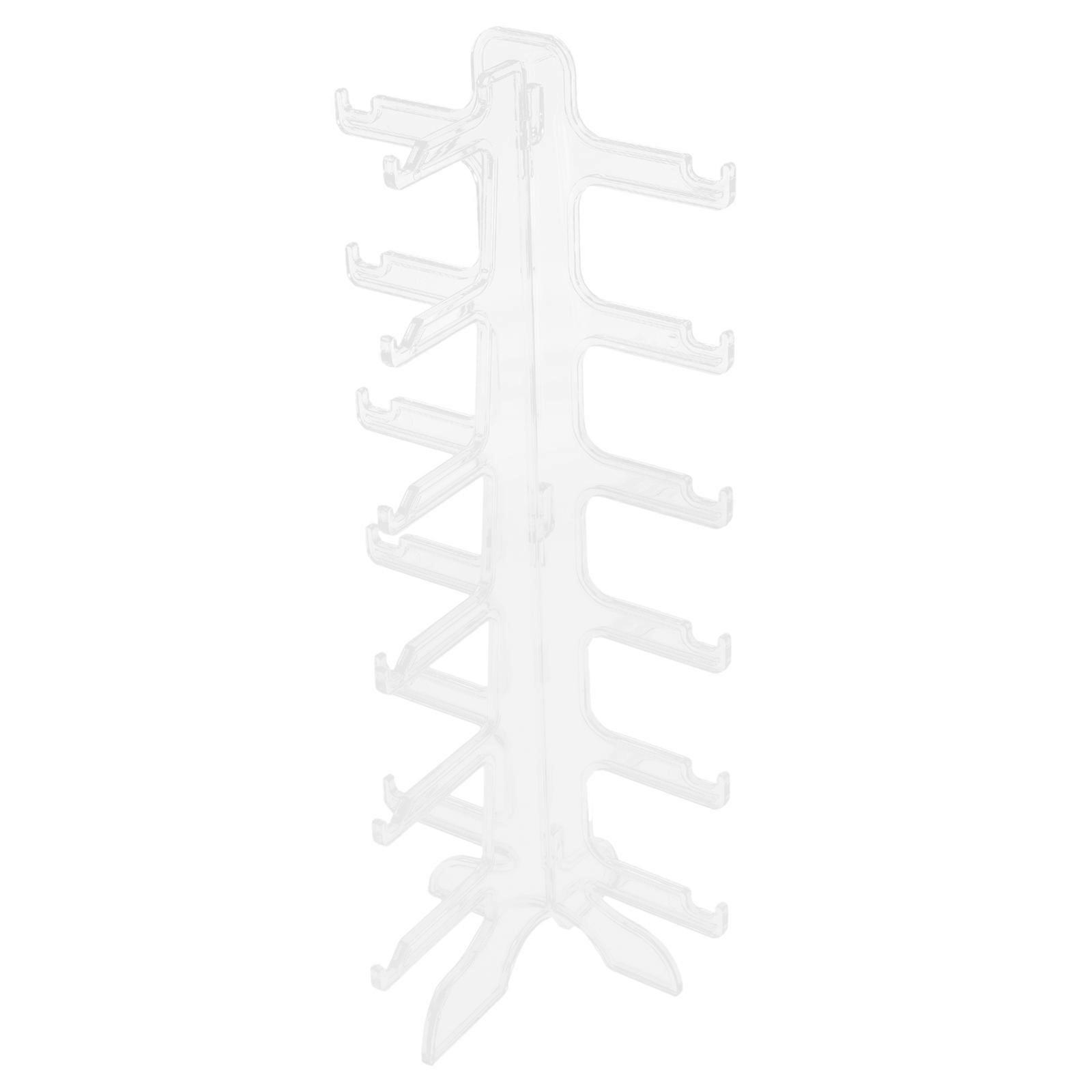 Desktop Multi Layer Sunglasses Display Stand Transparent Plastic Eyewear Holder Small Glasses Shelf