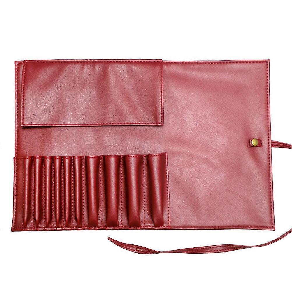 Makeup Brush Rolling Bag Cosmetic Brush Storage Bag for 10 Pockets